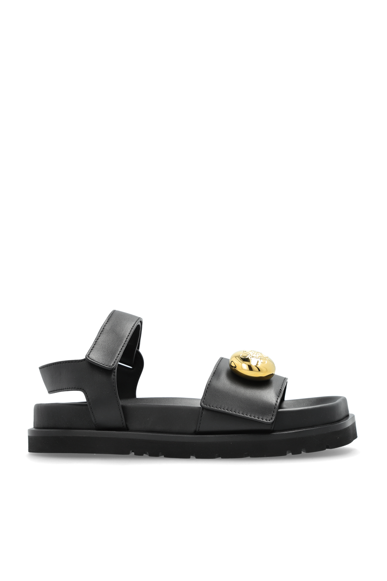 サンダル・ミュール LOEWE SANDAL (L815465XB7 BLACK) Pebble fussbett sandal in soft calfskin Black - LOEWE